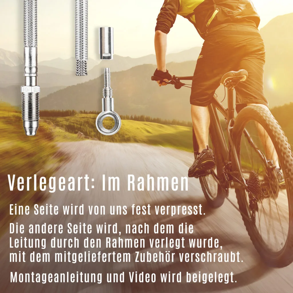 Verlegeart von Stahlflexleitungen beim Fahrrad