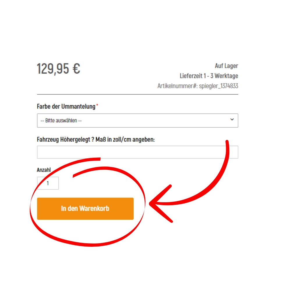 Artikel dem Warenkorb hinzufügen
